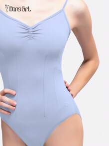 DonsGirl 1pc Women's Ballet Leotard, Adjustable Shoulder Straps, Fitted Waist Design, Suitable For Dance And Gymnastics Performance Training