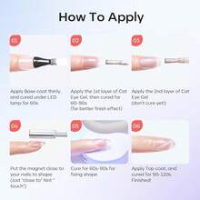 Cat Eye Gel Nail Polish Set, 6 Colors 9D Glassy Cat Eye Glitter Gel Polish Black Red Purple Blue Silver Brown Nail Polish All Seasons With Magnet Soak Off Led DIY Salon Gift-842643 - AA2GalaxyCatEye - 查看 8