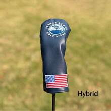 Bao đầu gậy golf họa tiết cây nhỏ, bao đầu gậy Driver, bao đầu gậy Fairway Wood, bao đầu gậy Hybrid, bao đầu gậy Putter bằng da PU. - Màu xanh lam - Xem 7