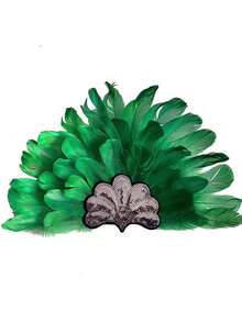 D EXCEED 1/2/3件装女士仿羽毛发带 – 完美适用于角色扮演、舞台表演、化装舞会和主题晚会、嘉年华服装配饰套装 - 彩色 - 查看 19