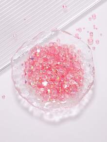 2毫米-6毫米混合尺寸 2000颗/包 圆形平底树脂水钻 透明糖果色 AB彩闪钻 DIY美甲宝石 钻石美甲贴纸 可粘贴DMC珠宝珠 适用于衣服、包包、鞋子、美甲、马克杯、瓶子、水杯、手机、化妆品DIY配件 - 淺粉色 - 查看 12