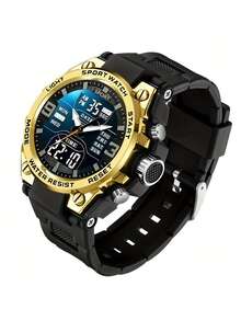 1pc Multifunctional Waterproof Sports Electronic Watch With Dual Display, Suitable For Daily Wear, Great Gift Option - one-size - View 13