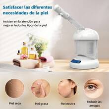 Kingsteam Vaporizador Facial Ozono Nano Iones Spa Limpieza, boquilla retráctil-Blanco - Blanco - Ver 5