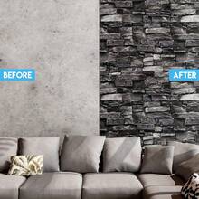 20 szt. naklejek ściennych 3D, samoprzylepna, wodoodporna i odporna na wilgoć pianka sufitowa z wzorem cegły, łatwa do przyklejenia i odklejenia, łatwa do czyszczenia i cięcia, do kuchni, salonu, łazienki, korytarza, wiszących płytek dekoracyjnych