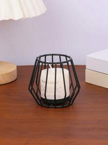 1Pc/1Set Minimalism Creative Wrought Iron Candle Holder, Modern Style Candle Holder, For Home Decoration, Home Tabletop Decoration, Candlelight Center Decoration, Wedding Decoration, Romantic Valentine's Day Dinner Candle Holder