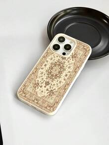 Vintage  Carpet Pattern,Leather Grain Texture Phone Case Suitable For Compatible With Iphone16, 15, 14, 13, 12, 11, PRO MAX,  As Well As X, XS, PLUS - 彩色 - 查看 3