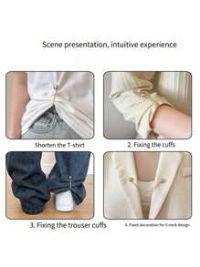3/4pcs Adjustable Magnetic Trouser Clip And Cuff Clip - Durable Alloy, Detachable Hem Buckle, Suitable For Trousers And T-Shirts, Magnetic Buckle At The Trouser Leg, Seamless Edging, A Magic Tool To Make Trousers Shorter When They Are Too Long, Anti-Dragging Strong Magnetic Buckle Fixing Clip And Closing Device - Multicolor - View 6