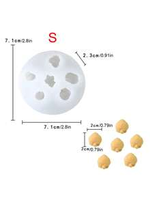 New Cream Popcorn Series Silicone Candle Mold, Homemade DIY Silicone Mold For Resin, Wax, Plaster Crafts, Candle Cup Decor - White - View 10