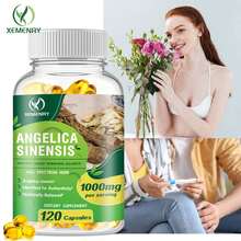 XEMENRY Angelica Sinensis Capsules - Menopause PMS Support,Improves Mood, Reduce Stress,Enhance Blood And Heart Health, Provides Overall Stamina And Energy - 120pcs - Một chai - Giai đoạn dùng thử - Xem 1