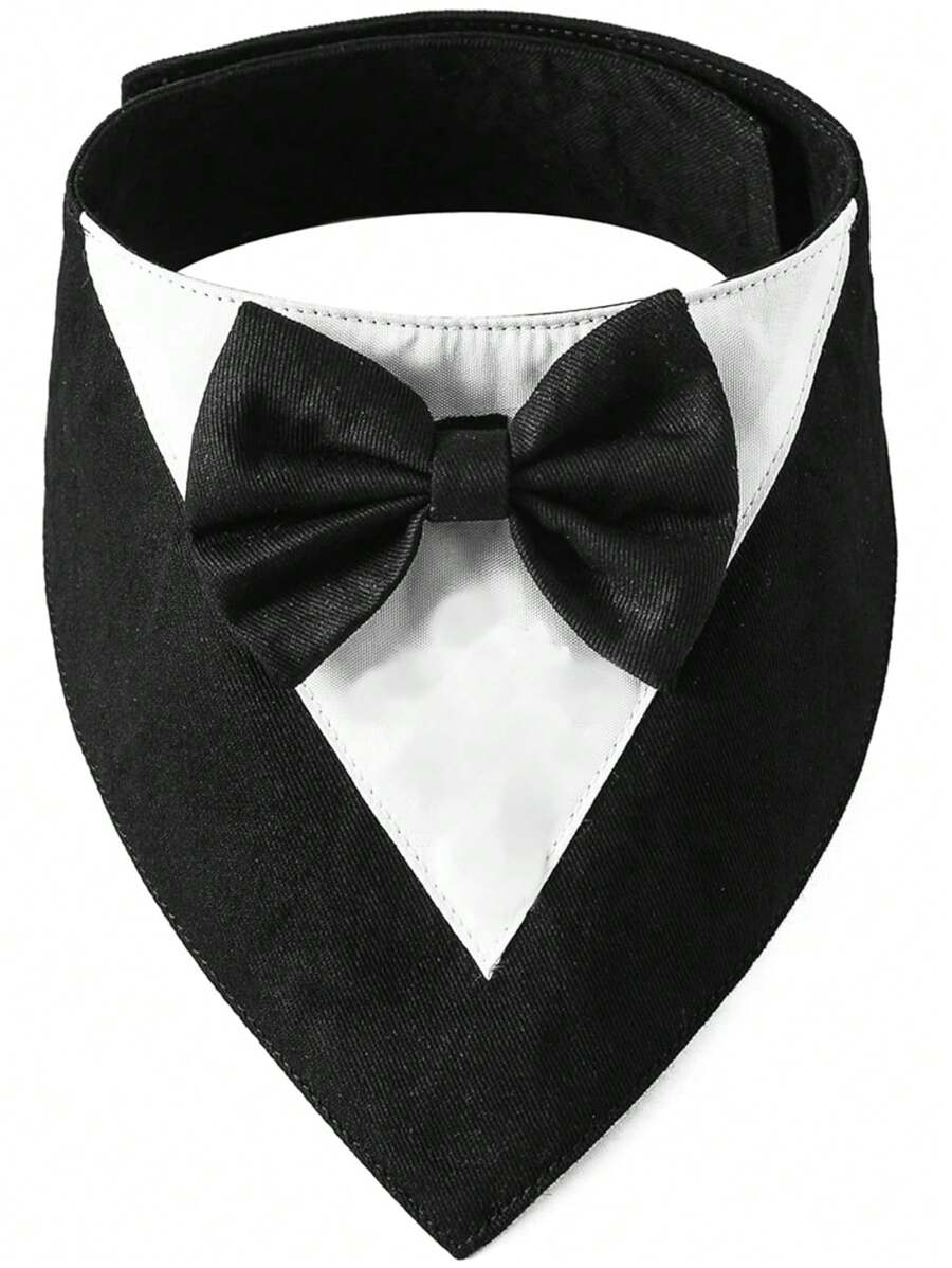 1 بدلة كلب، وشاح كلب للزفاف، طوق ربطة عنق للحيوانات الأليفة، بدلة رسمية قابلة للتعديل للكلاب والقطط لحفلات عيد الميلاد، مناسبة للكلاب والقطط الصغيرة والمتوسطة والكبيرة، ملابس كلب لعيد الحب