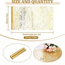 2/6pcs Gold Metallic Mesh Table Runner 11 X 108 Inches, Suitable For Wedding, Party, Home, Banquet, Outdoor, Celebration, Christmas - Multicolor - View 4