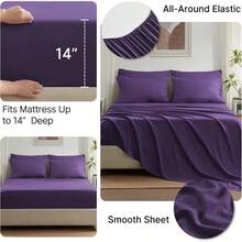 Kids Bedding Accessories - 深紫色網格 - 查看 5