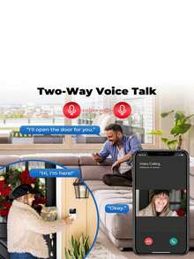 1 pieza Mini timbre de video WiFi con cámara, timbre inteligente visual con control remoto inalámbrico para smartphone, conversación bidireccional, grabación de fotos, función de cambio de voz, batería recargable USB integrada (sin suscripción requerida, por favor consulte nuestro video subido para pasos detallados de uso y descripción del producto!) - Multicolor - Ver 5