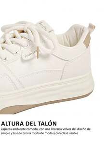 Zapatos para Correr Antideslizantes para Mujer,Zapatos De Tenis Transpirables Casuales Para Mujer,Zapatillas deportivas blancas para mujer,,ideales para actividades al aire libre y correr,anti deslizante - Beis - Ver 9