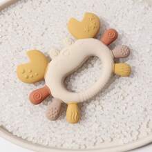 Baby Cute Crab Shaped Silicone Teether, Infant Easy Grip Chew Toy - Multicolor - View 6
