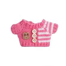 新款17厘米拉布布毛绒玩偶羊毛服装3件套，羊毛材质，手工编织，适合拉布布1-3代玩偶换装 - 彩色 - 查看 4