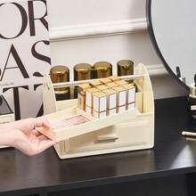 Minimalist Handheld Desktop Storage Box, Compartment Organizer For Stationery, Cosmetics, Miscellaneous, Office Drawer