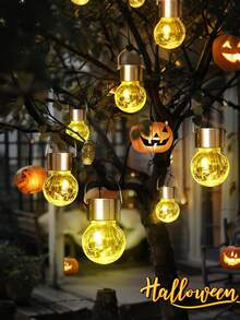 Solar Lights Outdoor Waterproof ,3pcs Solar Hanging Lights Garden Decor,Gifts For Women Mom Grandma,Solar Outdoor Lights Lantern Cracked Glass For Yard, Fence, Tree,Christmas Decorations(Warm White)