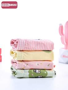 Coollikuli 8 piezas de calzoncillos tipo bóxer para niñas con estampado floral pequeño de sirena de dibujos animados, cómodos y suaves, ropa interior para niñas de varios colores y tallas grandes