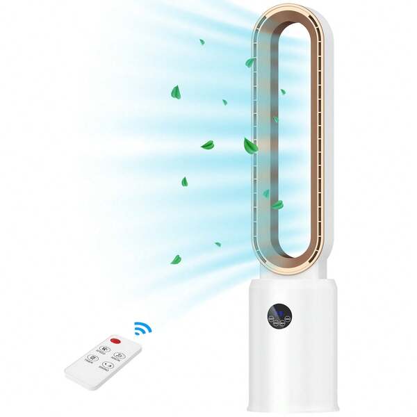 Advwin Advwin Bladeless Tower Fan For Bedroom, Portable Tower Fan Airflow Purifying Fan, 24 Speeds Setting, 12H Timing, Suitable For Room Bedroom Office Use