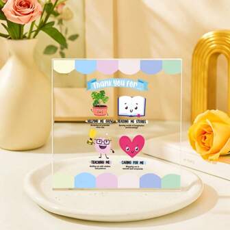 Decoración de escritorio de oficina linda - Regalo de agradecimiento para maestros - Decoración del hogar única, decoración de oficina, decoración de dormitorio, decoración de sala de estar, decoración de cocina y talla grande - Ideal para cumpleaños, Día de la Madre y calentamiento de casa