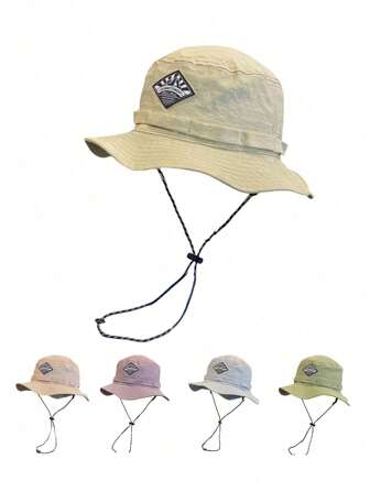 1pc Unisex Sun Hat, Summer Beach Hat, Suitable For Outdoor Activities Like Hiking, Camping, Fishing, Beach, Park