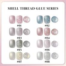 Esmalte de uñas de platino con diamantes Miss Comoy de 15ML, nuevo modelo popular de 2025, el tamaño de los destellos de purpurina hace un degradado de color brillante, se necesita lámpara de secado de luz ultravioleta, manualidades de uñas, pegamento de uñas comúnmente usado en salones de uñas