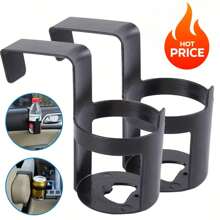 Car Cup Holder, Door And Window Hanging Beverage Holder, Portable Universal Car Cup Holder, Can Place Water, Coffee, Juice Bottles And Bottle Opener Design, Enlarged 3.15 Inches With Hook Hand Sanitizer Bottle Holder / Cup Holder