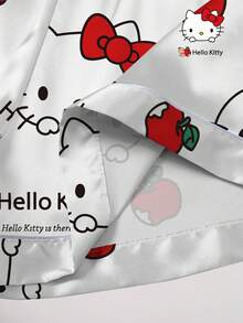 Sanrio Hello Kitty Kids Pajamas, Suitable For All Seasons, Including Short Sleeve Top And Shorts, Cartoon Print, Comfortable And Warm Design