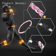 6 collares de béisbol de 18 pulgadas, 3 cuerdas trenzadas, collar de tornado, collar deportivo, collares de béisbol de titanio para fanáticos del deporte - Estilo A - Ver 6