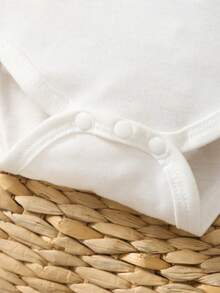 新生儿三件套服装：休闲可爱优雅白色长袖连体衣、驼色刺绣蝴蝶结连体裤和蝴蝶结发带，夏季日常穿搭 - 駝色 - 查看 8