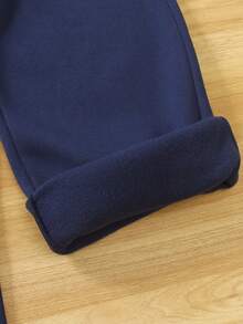 2 Pieces Set: Tween Girls Casual Bowknot Long Sleeve Crew Neck Sweatshirt And Straight Leg Sweatpants, Autumn - Navy Blue - View 10