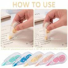10 Pack White Out Correction Tape, Colorful Mini Whiteout Tape For School Office Supplies, Fast Clean Applicator For Instant Corrections(0.2 X 196.85 Inch)-912734 - 彩色 - 查看 5
