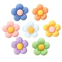 17 pièces Série de fleurs colorées Charms pour sandales DIY, accessoires de décoration de chaussures de qualité premium. Charms populaires, excellent cadeau pour les adolescents, hommes, femmes et adultes