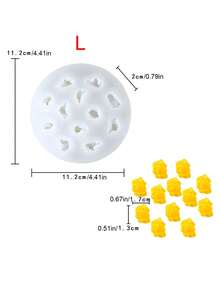 New Cream Popcorn Series Silicone Candle Mold, Homemade DIY Silicone Mold For Resin, Wax, Plaster Crafts, Candle Cup Decor - White - View 9