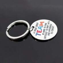 [Team Gift] Stainless Steel Keychain With Inspiring Teamwork Quotes - Colorful Motivational Keyring, Suitable For Team Building, Employee Appreciation, Colleague Birthday And New Hire Welcome, Also Can Be Used As Bag Charm, Car Pendant, Gift For Teachers, Friends, Sisters Gifts For Mother, Father, Graduation, And Teacher - Multicolor - View 5