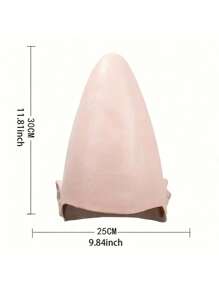 1 件外星人锥形头乳胶面具 - 裸色、光滑、尖头骷髅帽，适用于角色扮演、万圣节和派对道具、配饰 | 俏皮设计 | 耐用乳胶，万圣节服装配饰 - 彩色 - 查看 4