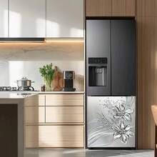 1 miếng dán cửa máy rửa chén bằng PVC từ tính 2D/phẳng 1 lớp dọc, miếng dán từ tính in họa tiết hoa nổi bằng kim loại màu bạc, miếng dán từ tính chống thấm nước, dễ vệ sinh, có thể tái sử dụng, dùng cho máy rửa chén, tủ lạnh, máy giặt, máy sấy, cửa tường nhà, trang trí tấm ốp thiết bị nhà bếp tiệc ngoài trời trong nhà - Nhiều màu - Xem 11