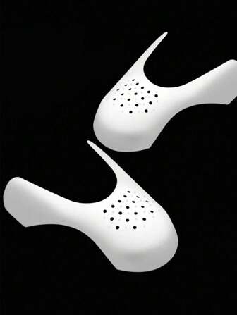 2 Pcs Unisex Adjustable Plastic Spring Shoe Trees With Anti-Deformation And Anti-Wrinkle Function, Black