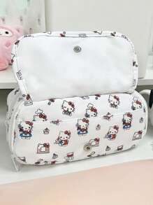 Sanrio 1个装Hello Kitty印花铅笔盒小学生大容量文具袋可爱多层小猫铅笔盒儿童透明文具收纳盒 - 彩色 - 查看 3