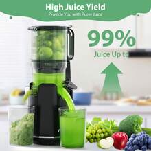 ✨Cold Press Juicer | 5.3" XL Chute Whole Fruits No-Cut | Self-Feeding Tech | 1.7L Large Capacity | High Juice Yield & Easy Clean | Black Luxury For Healthy Morning Drinks​​ - US A Type Plug(110-127V) - View 4