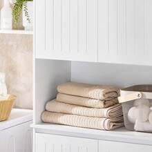 SoBuy Bathroom Tall Cabinet Cupboard Bathroom Storage Cabinet With 2 Laundry Baskets White W70 X D37 X H170cm BZR150-W Home Bathroom Decor Bathroom Organizer Summer Bathroom Accessories - trắng - Xem 10