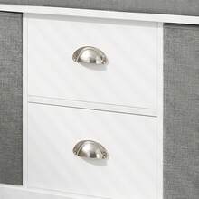 SoBuy FSR66-HG, 2 Baskets 2 Drawers Hallway Bedroom Storage Bench, Shoe Bench Shoe Rack Shoe Cabinet With Seat Cushion