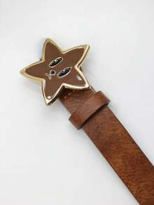 cinto  infantil / cinto estrela  colorido - Marrom - Visão 1