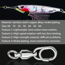10pcs Fishing Lure Swivel Connector, High Speed Bearing Swivel, Oval Snap Swivel For Fishing Tackle Accessories