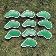 10pcs Waterproof Golf Iron Head Covers- PU Material For Ultimate Club Protection And Longevity - Green - View 3