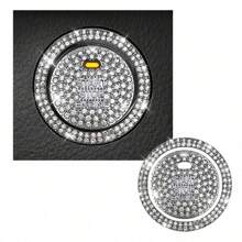 Easypie Selection 1 件水钻汽车启动按钮盖 - 闪亮发动机开关保护器，适用于大多数车辆的通用防滑装饰 - 均碼 - 查看 6