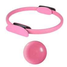 1pc 25cm Pilates Yoga Ball With Straw, Stability Ball For Balance, Stretching And Core Workout, Anti-Burst And Non-Slip Design Gym Accessories