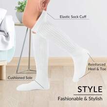 Witwot Slouch Socks Women Knit Knee High Boot Long Tube Scrunch Sock For Woman