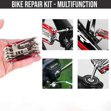 Compact & Lightweight, Bike Repair Tool, Available In Blue, Red, Black & Silver - MTB, Road Bike, And Cycling Tool . - Red - View 5